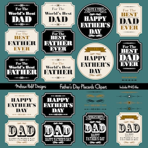 Father's Day Placard Digital Clipart image 1