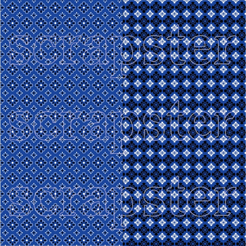 Blue Bandana Digital Patterns image 3