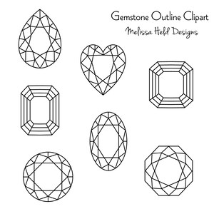 Clipart francobolli digitali Gemstone