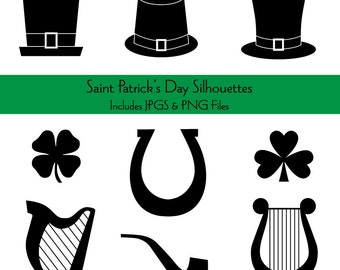 Saint Patrick's Day Icon Silhouettes