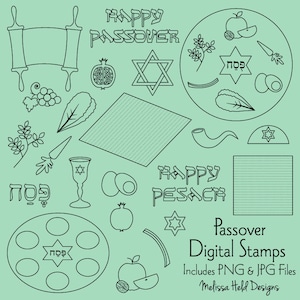 Páscoa, selos digitais Clipart