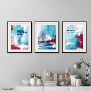 3 Prints SET . Inspirational poster. Motivational poster with typography design for office wall decor. Office Home Motivationl Wall art gift