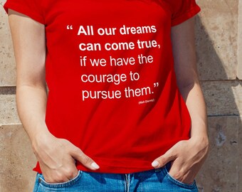 Red Unisex T-shirt. Short Sleeve Cotton T-shirt. Motivational Quote. Inspirational T-shirt. Inspiring Quote Women's Shirt. Shirt With Saying