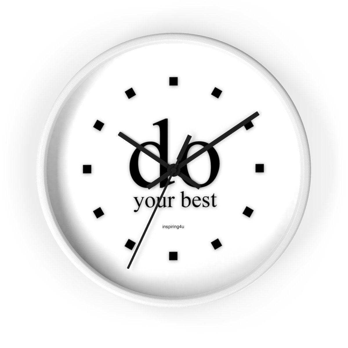 White Office wall decor clock with motivational quote. Wall Etsy
