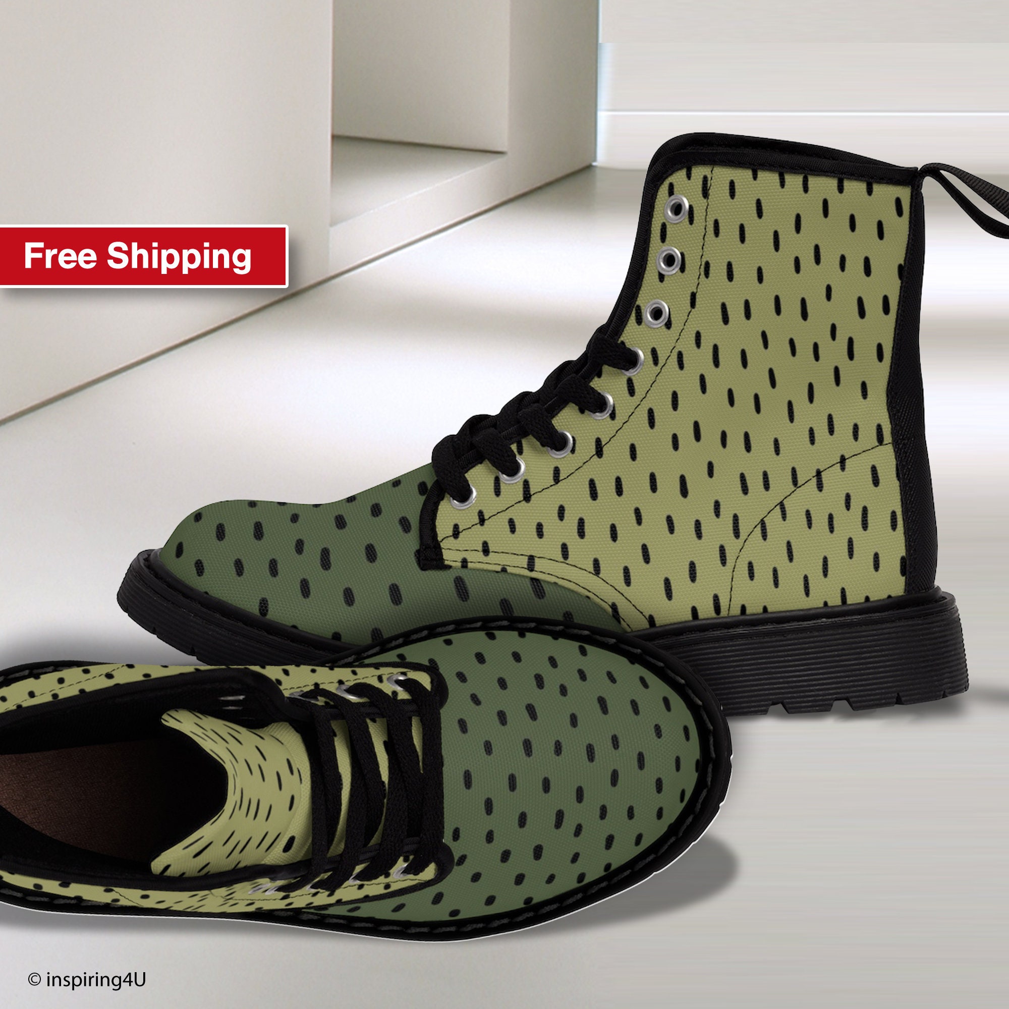 women olive green boots