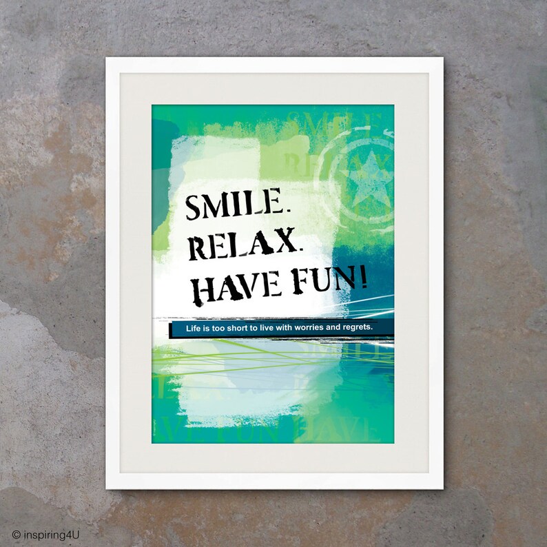 A4 Motivational Poster With Inspiring Happy Quote. Positive - Etsy