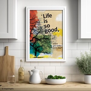 A4 Motivational poster with positive thinking typography art design for office wall decor. Graduation gift. Happy quote. Modern