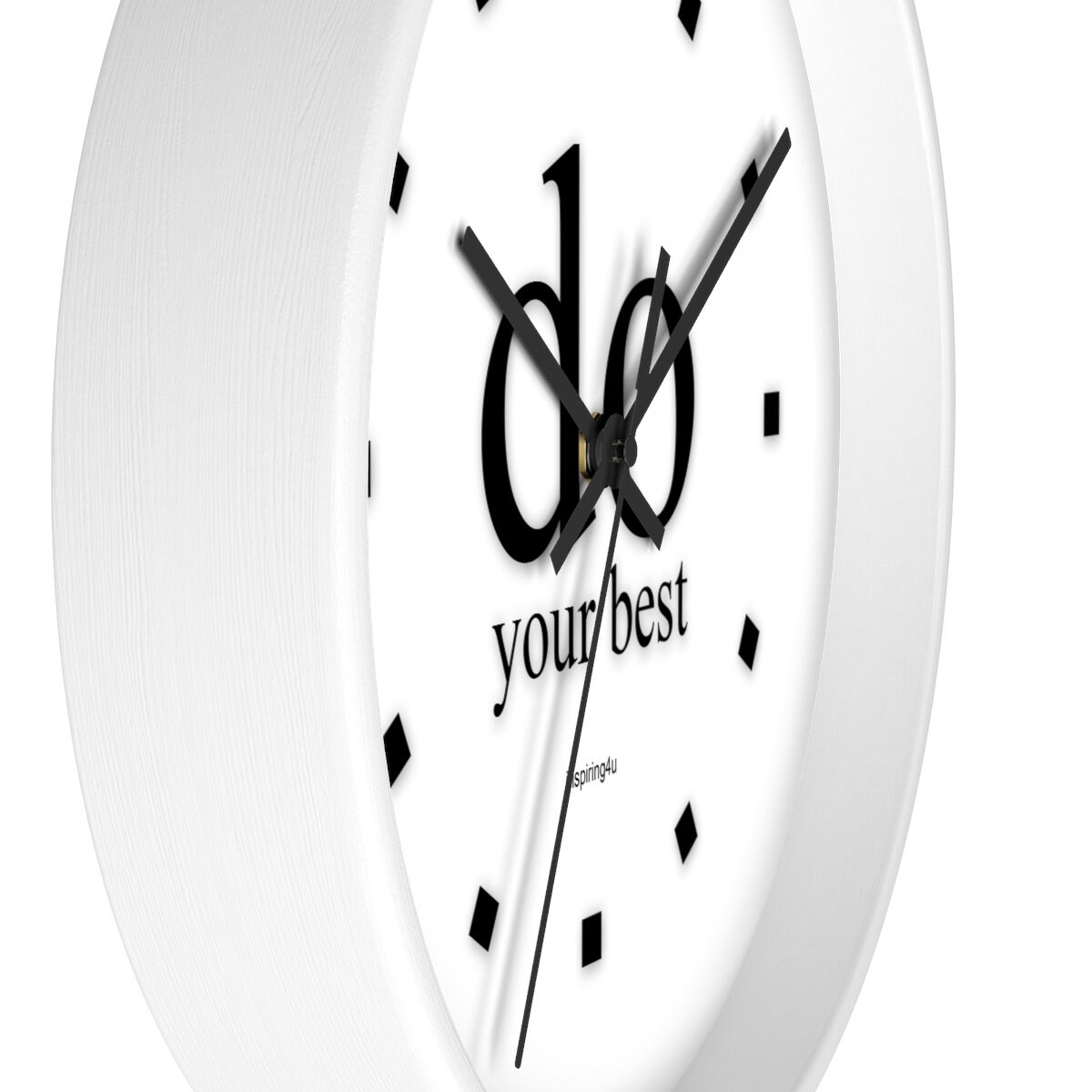 White Office wall decor clock with motivational quote. Wall Etsy