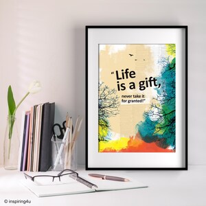 Motivational print poster for Home Office wall décor, Graduation gift Quotes Fine art, Motivational quote wall art print, Quote wall hanging