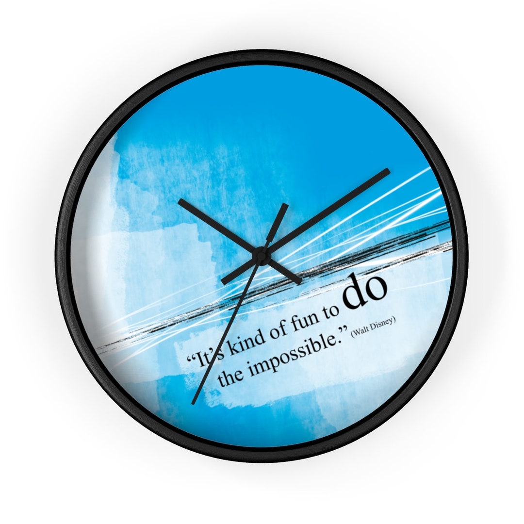 Office Wall Decor Clock With Motivational Quote. Wall Clockdo the