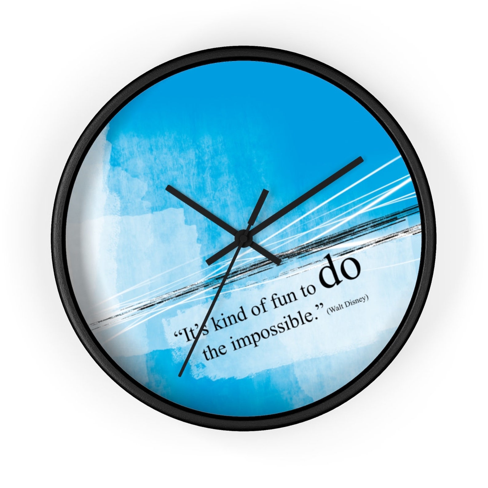 Office Wall Decor Clock With Motivational Quote. Wall Clockdo the