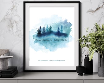 Ho'oponopono-mantraposter, zelfgenezende meditatie muurkunst, mindfulnessaffirmatie decor, spiritueel cadeau.