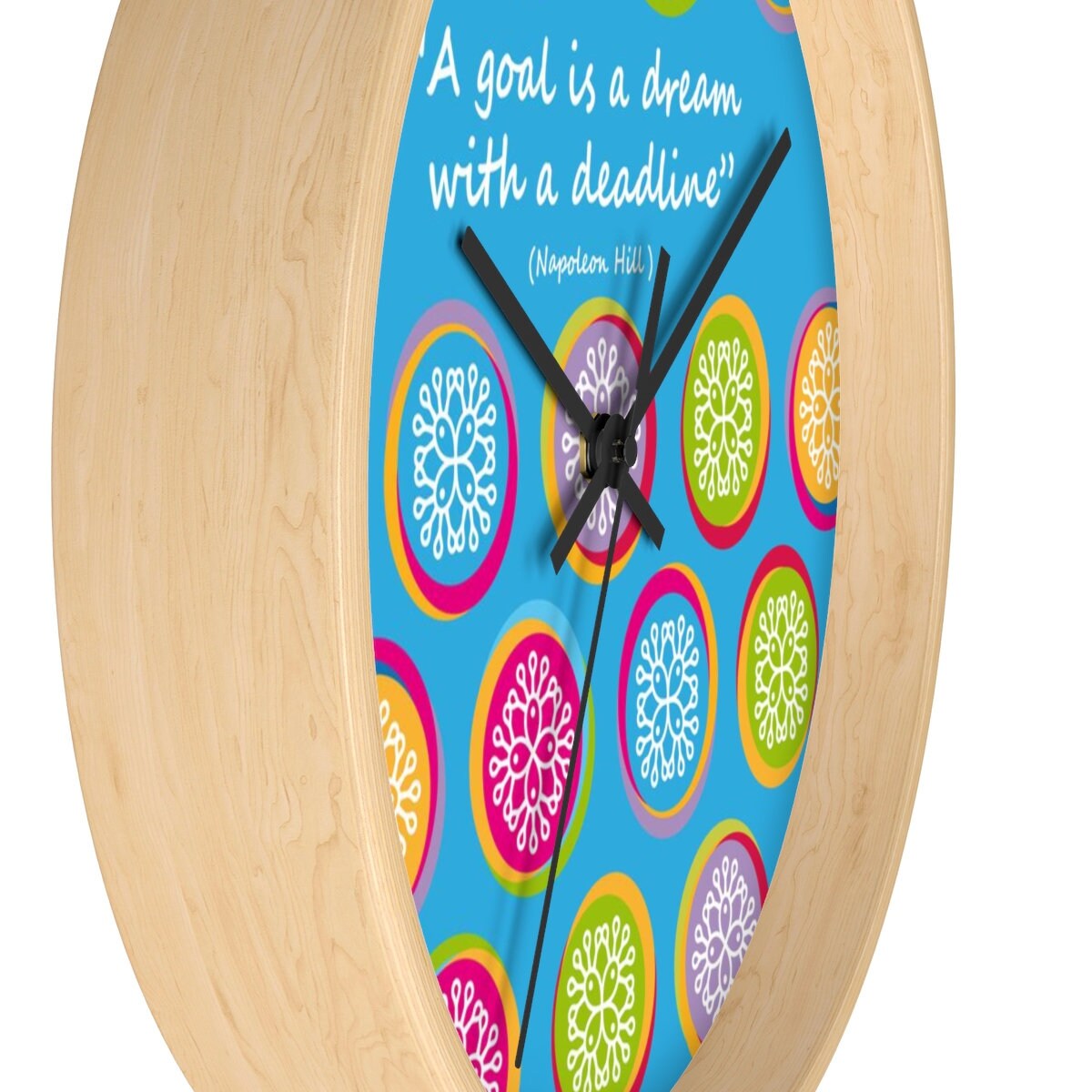 Colorful Motivational Wall Clock. Special gift for her. Wall Etsy