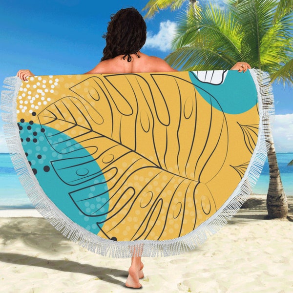 Round Beach Blanket Etsy