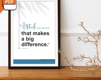 Winston Churchill Quote Poster: Inspirational Home and Office Wall Art (Digital Download).