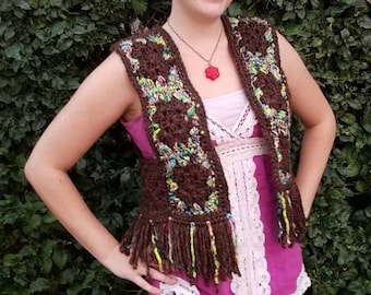 Hippie Weste // Fransen Weste // Häkelweste // CrayCray Crochet