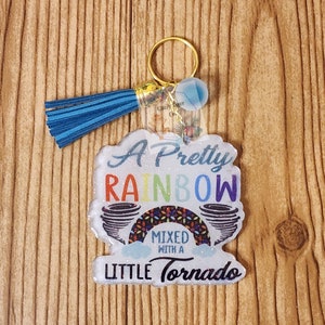 Pretty Tornado Keychain | Storm keychain
