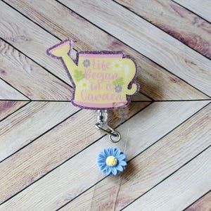 Garden Badge Reel|  Flower Badge Reel |Biblical  ID Holder |  Floral badge reel | Garden Badge Reel