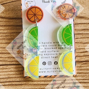 CITRUS Earrings | Fruit Earrings | summer Earrings| lemon earrings