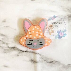 Bunny head| Spring Bunny Badge reel topper