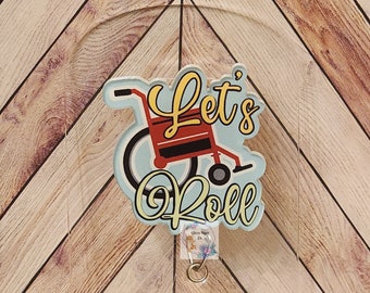 Medical taxi badge reel| Work Badge reel|Funny badge reel | transport badge reel | wheelchair badge reel