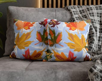 Autumn Leaves Throw Pillow Cover: Double-Sided Polyester