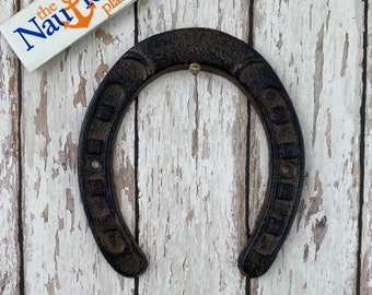 6.5" Cast Iron Horseshoe - Western Cowboy Wall Decor - Vintage Rustic Style - For Decoration Only