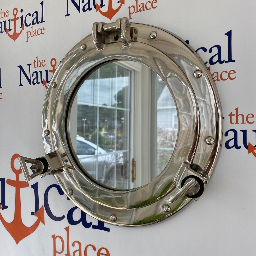 11 Chrome Silver Finish Porthole Mirror Nautical Etsy