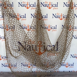 Dekoratives Fischnetz - 1,5 m x 1,5 m geknotet - Traditionell Verwendetes Fischnetz - Geschnitten aus echten kommerziellen Fischernetzen - Vintage Nautisches Dekor