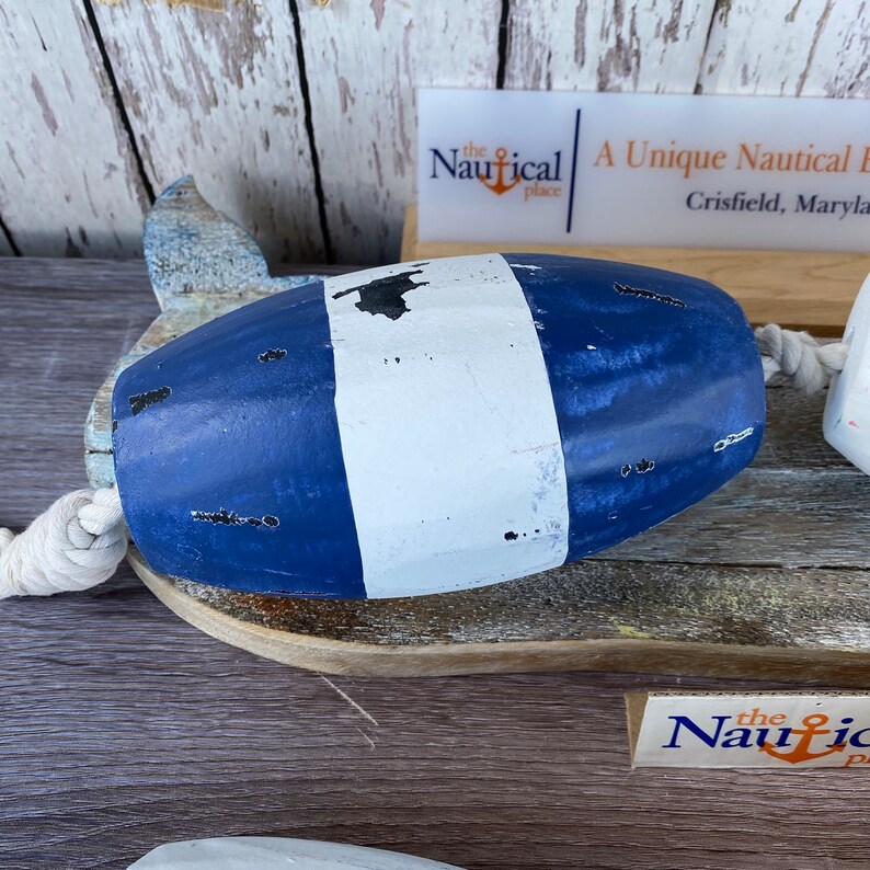 4 Large Wood Fishing Floats on Rope Fish Net Buoys - Etsy