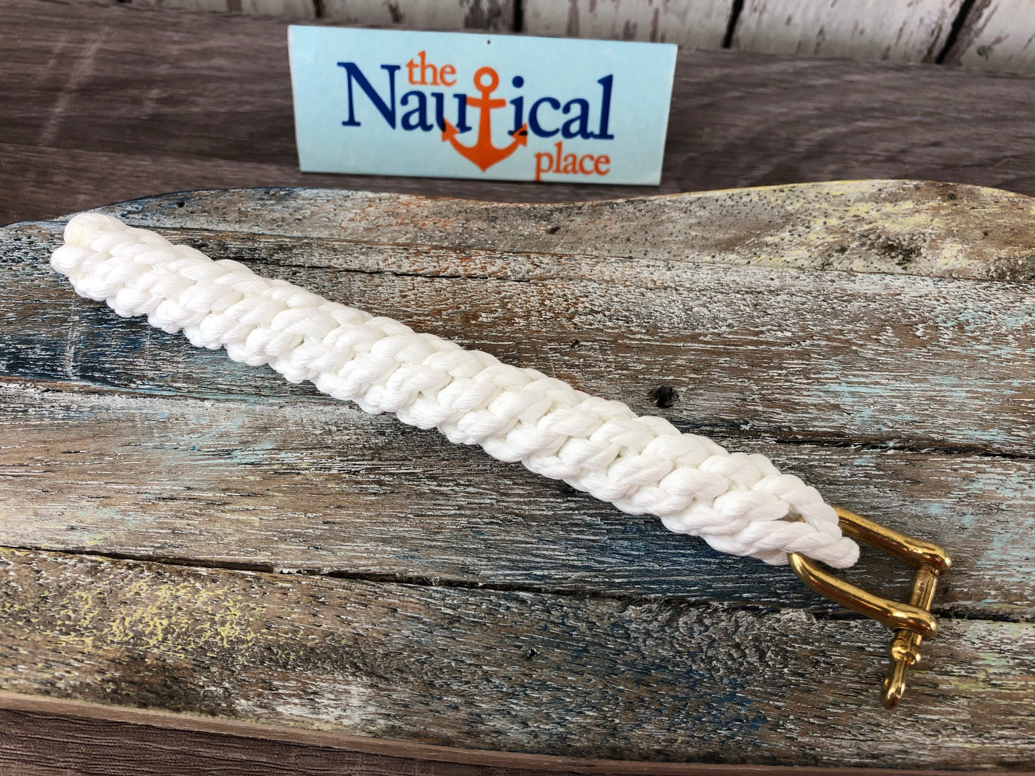 Rope Bell Pull w/ Brass Shackle - Braided Knot Lanyard - Hand Tied Sailor  Bellpull - White or Natural