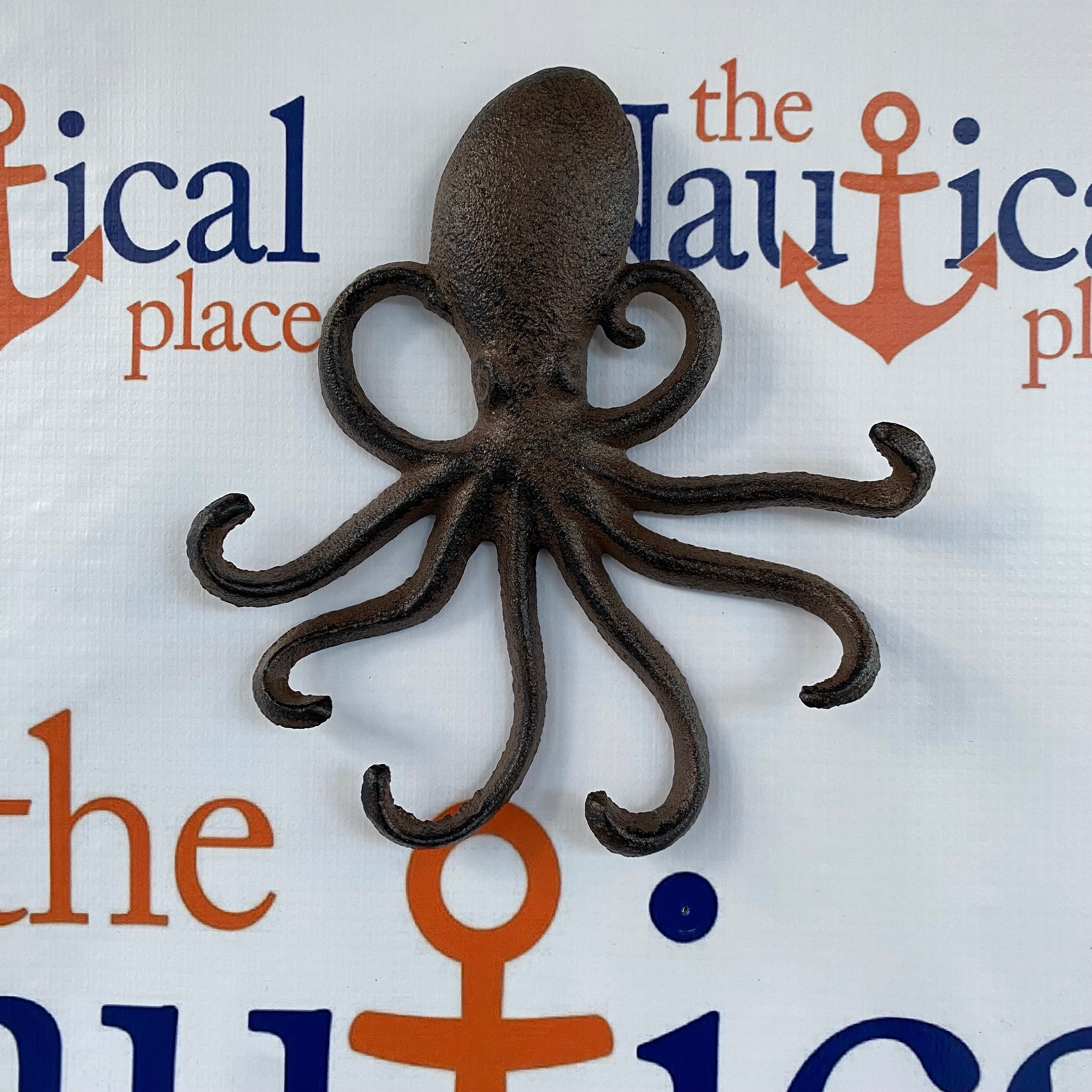 Cast Iron Octopus Wall Hook Towel Hanger Coat, Hat, Key Rack