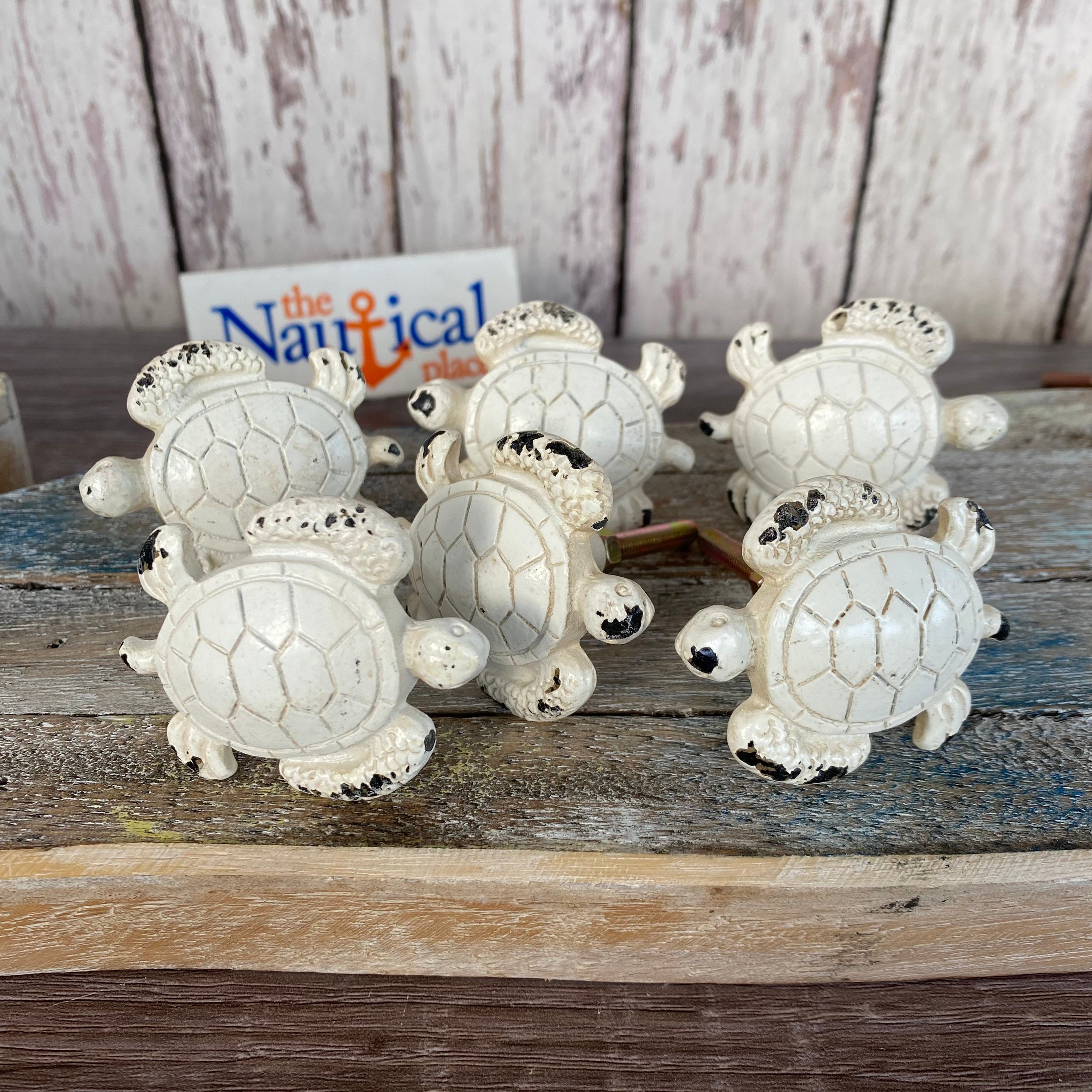 Cast Iron Sea Turtle Drawer Knob Pulls, Door Handle