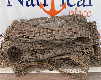 Authentic Large Fishing Net - 5 ft x 100 ft KNOTLESS - Real Used Fish Netting - Nautical Decor For Tiki Bar, Beach House, Garden, Restaurant