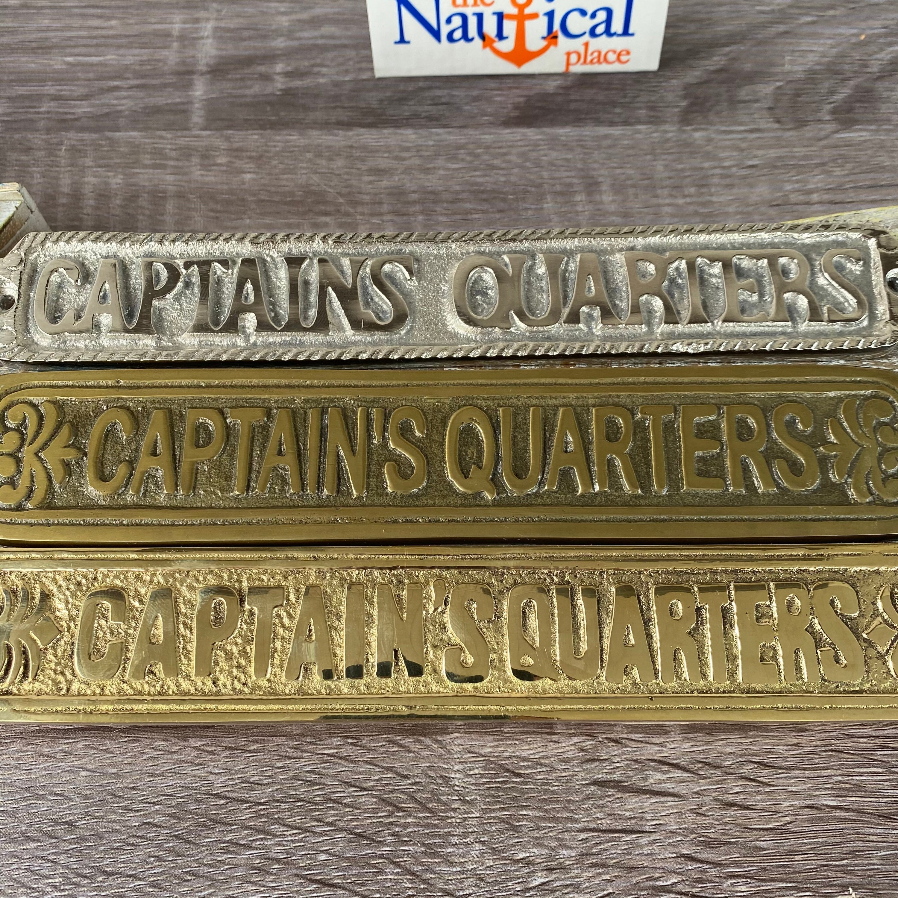 Vintage Brass Right Rudder Nautical Boat Plaque/Sign