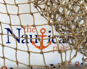 Old Used Fishing Net - 3 ft x 5 ft Knotted - Vintage Fish Netting - Authentic Nautical Wall Decor - Decorative Fish Net