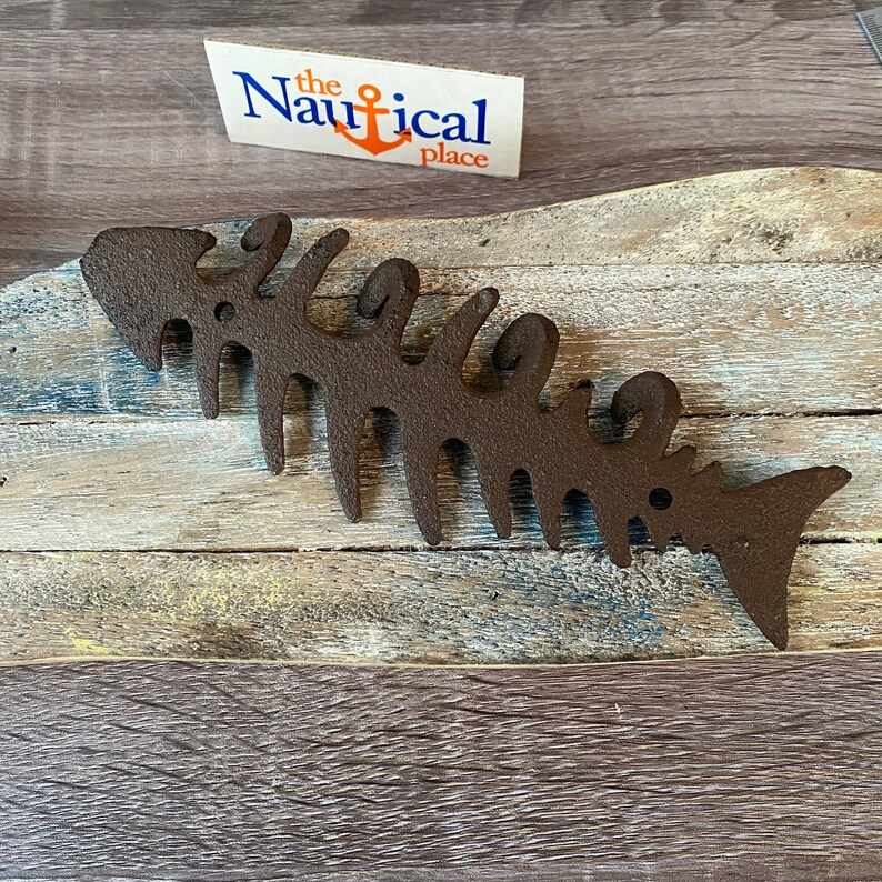 Cast Iron Fish Bones Wall Hook Towel Hanger Coat Hat Key Etsy