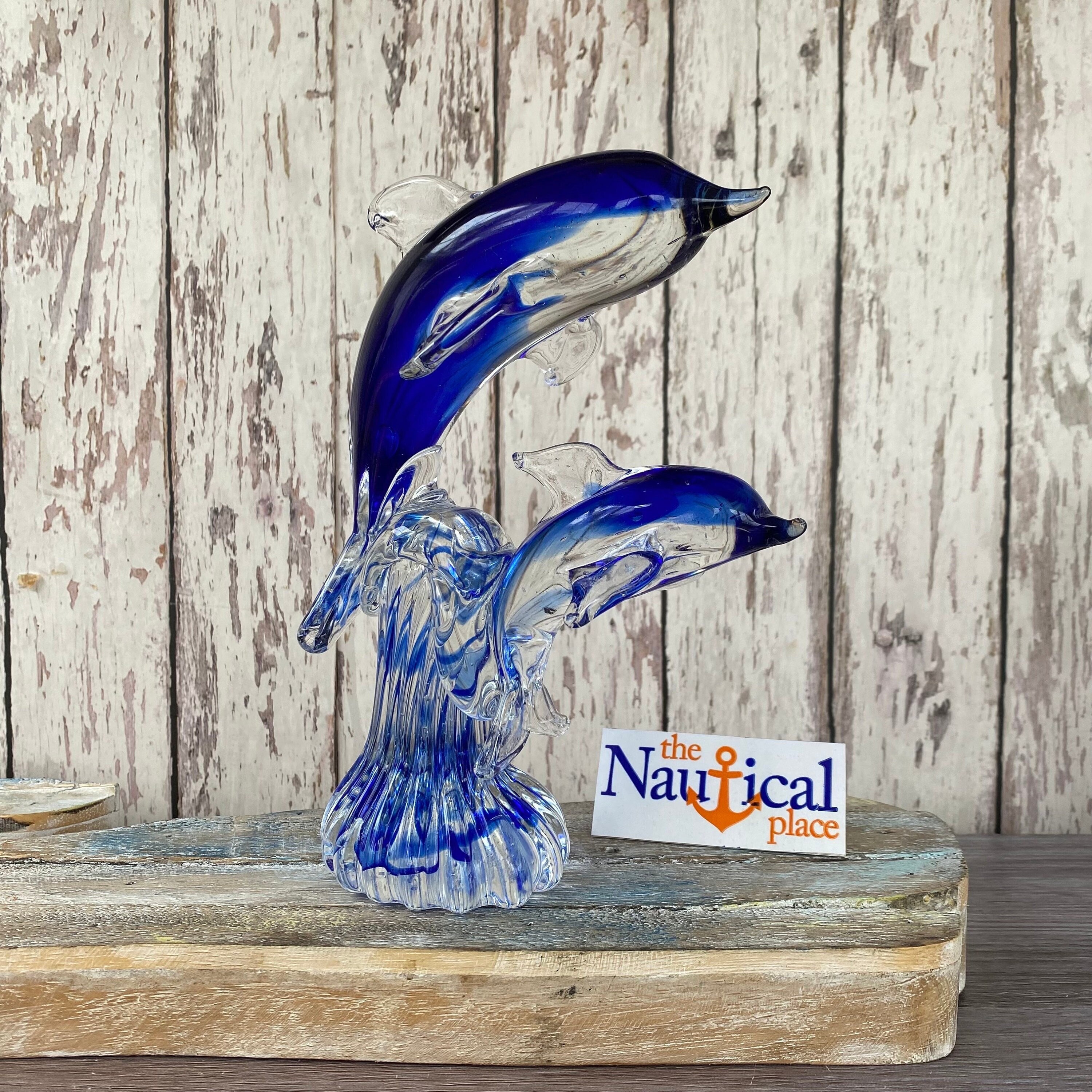 Glass Straw With Handmade Dolphin Figurine / Reusable Straw Cute