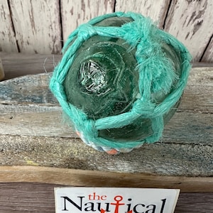 Japanese Glass Fishing Float, Star Mark, Authentic Fish Net Buoy From Japan