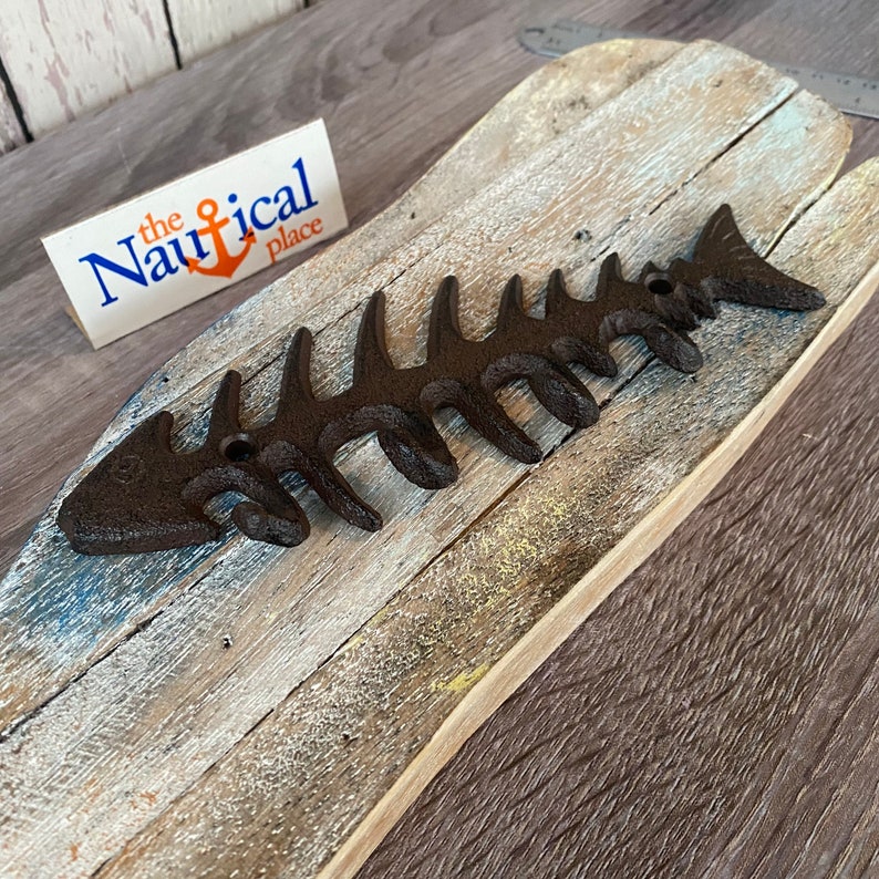 Cast Iron Fish Bones Wall Hook Towel Hanger Coat Hat Key Etsy