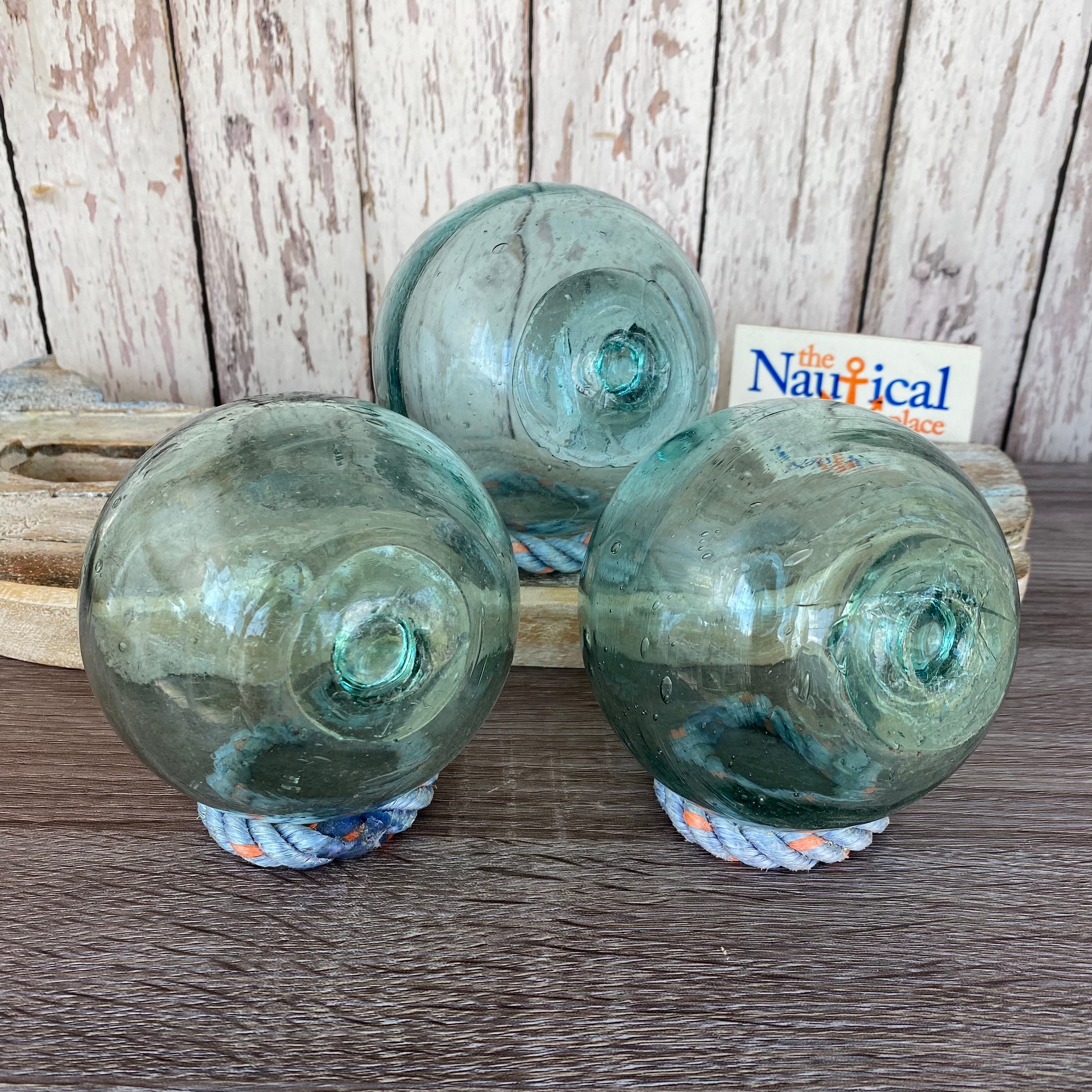 Japanese Glass Fishing Floats, 4 Softball Size, Authentic Glass Buoy From  Japan, Once Used by Fisherman on Nets Single or Set of 3 -  Canada