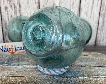 Authentic Vintage Japanese Glass Fishing Floats - Lot Of 9 Round Buoys - 2.2" - Pre-WWII