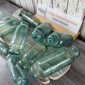 Japanese Glass Rolling Pin Floats, Authentic Japan Buoys Once Used On Fishing Nets, Aquas & Greens - Single, Set 5 or 10