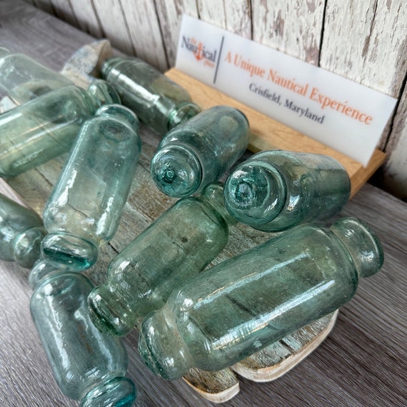 Japanese Glass Rolling Pin Floats, Authentic Japan Buoys Once Used