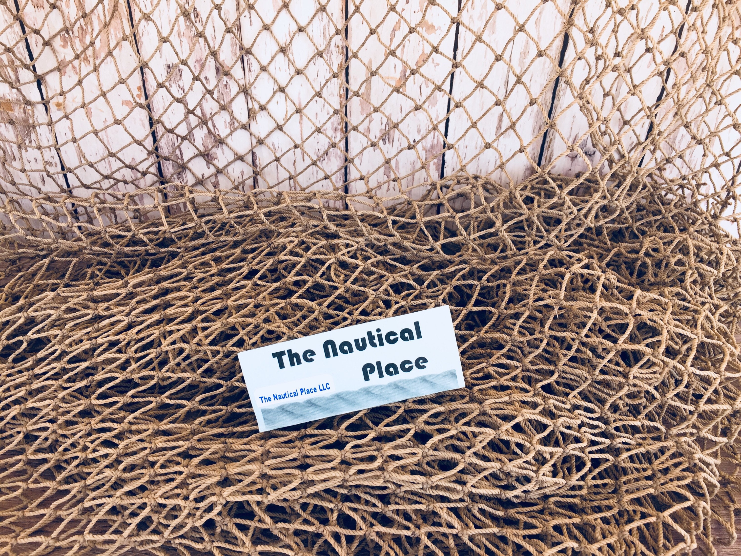 Old Used Fishing Net 5 ft x 10 ft HEAVY Knotted Vintage Fish