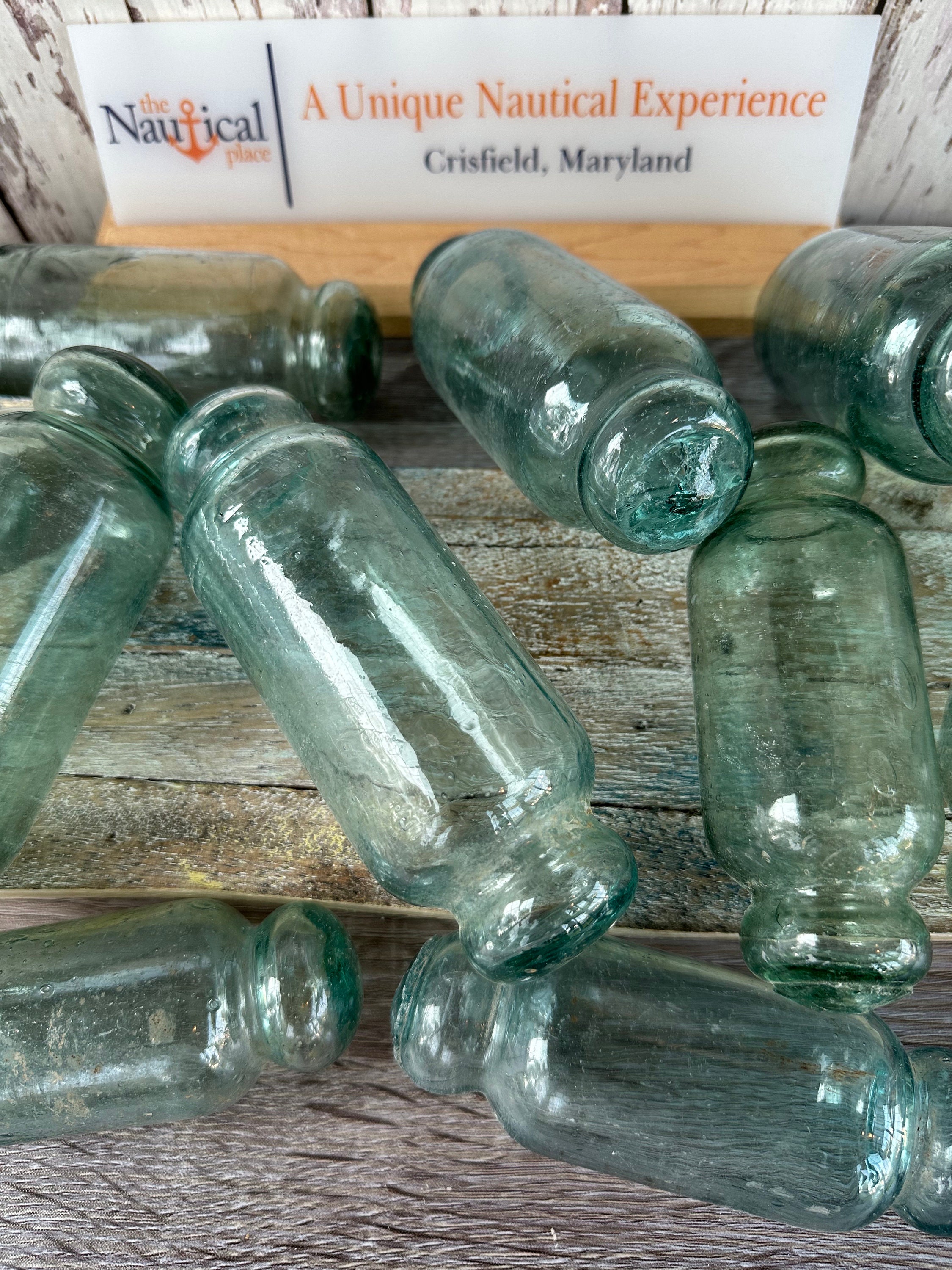 Japanese Glass Rolling Pin Floats, Authentic Japan Buoys Once Used On  Fishing Nets, Aquas & Greens - Single, Set 5 or 10