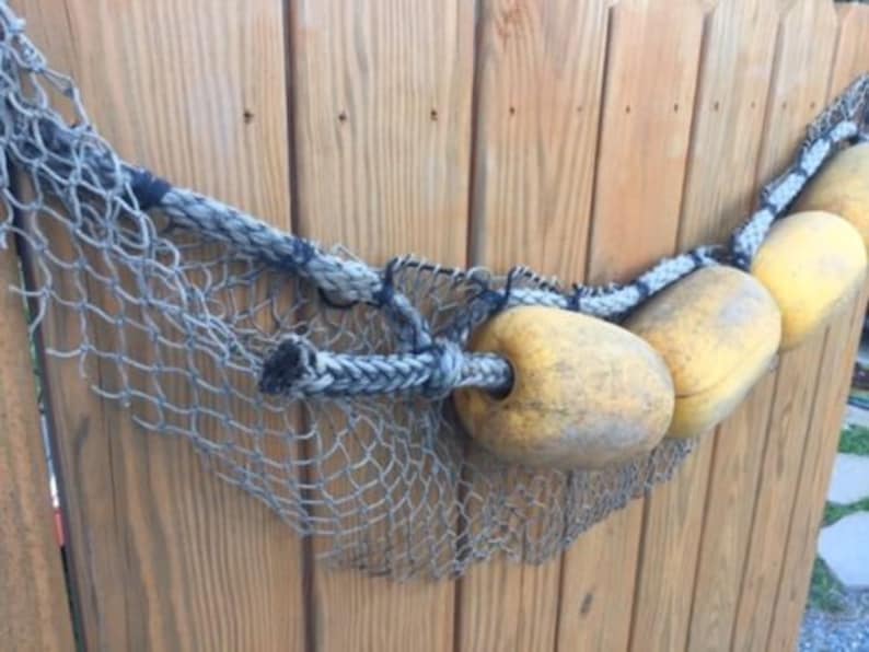 4 x Authentic Used Fishing Net Floats On Rope Old Vintage Etsy