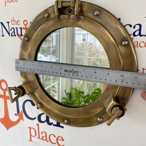 11 Antique Brass Finish Porthole Mirror Nautical - Etsy
