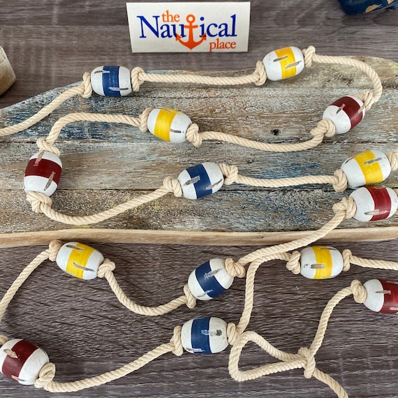 Nautical Wood Fishing Buoy Nautical Wood Fishing Buoy