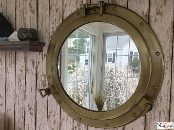20 Antique Brass Finish Porthole Mirror Nautical Wall Ireland 20 Antique Brass Finish Porthole Mirror, Huge Porthole Mirror